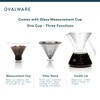 OVALWARE Pour Over Coffee Dripper Maker - (17oz / 0.5L)