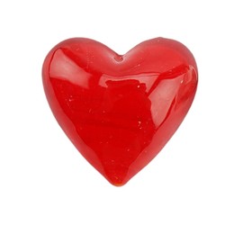 CGB Giftware | Pack of 8 Red Glass Heart Decorations | from Artisan Glass Range | GB03672
