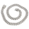 19.7in Necklace Rhombus Full Rhinestones Cool Double Layered Chain Necklace