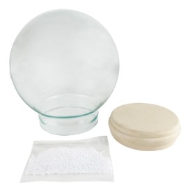National Artcraft® 4-3/4" Diameter Clear Glass Water Globe with Rubber Seal and Snow Flakes (Pkg/1)