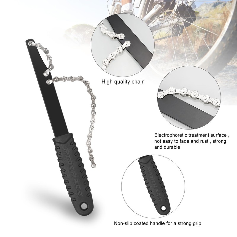 nutmanel Bicycle Chain Whip, 3 Pieces Sprocket Remover Cassette Lock