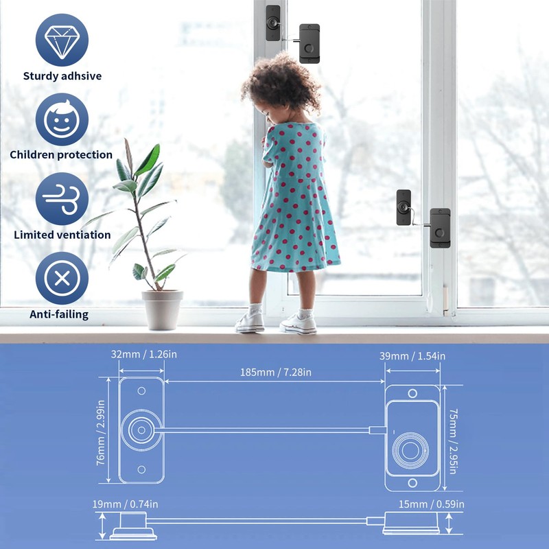 Fridge Lock with Fingerprint, Cabinet Lock, Baby, Child Lock, No