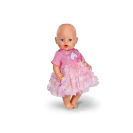 BABY born Zapf Creation Flower Dress with Unicorn 43 cm, Doll Dress for 43 cm Dolls, 839393