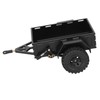 RC Car Hitch Trailer Aluminum Alloy Antislip Rubber Tire Rustproof
