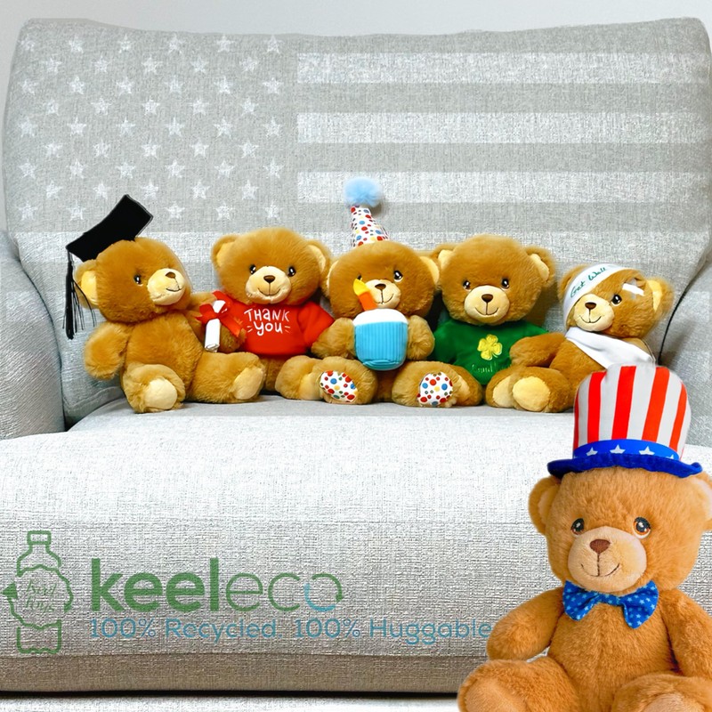 Deluxe Paws Eco Plush Ocasiones especiales, 100% reciclado (Uncle Sam)