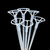Balloon Sticks with Cups 30 Packs,16inch Long Clear Bobo Balloon