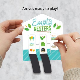 Big Dot of Happiness Empty Nesters - Empty Nest Party Game Pickle Cards - Pull Tabs 3-in-a-Row - Set of 12