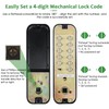High-Security 12 Digit Keypad Mechanical Door Lock - Keyless Entry,