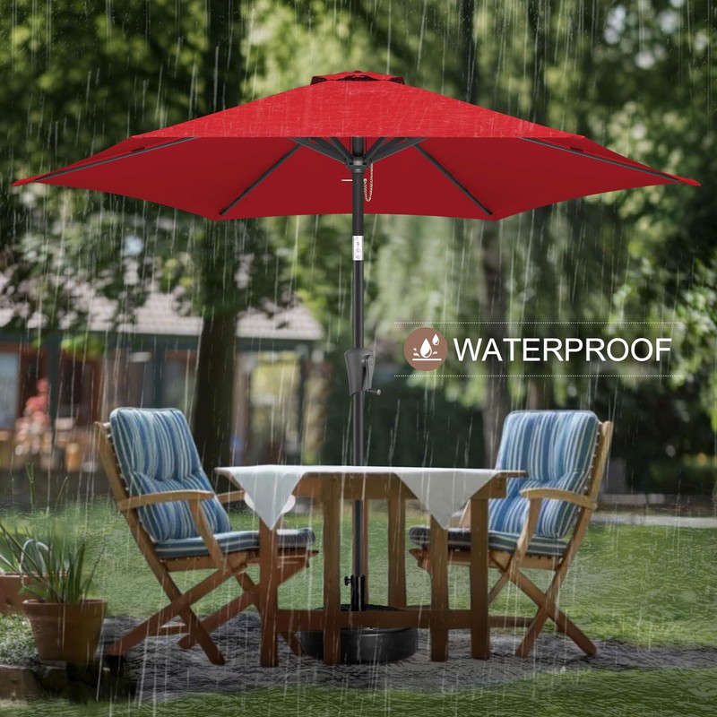 FLAME&SHADE 9ft Patio Umbrella Outdoor - Table Umbrella with Push