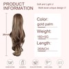 AOWVUTS Wavy Ponytail Hairpiece, Long Wavy Curly Hair Extension, Synthetic