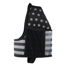 Gallon Gear Half-Gallon Fitness Hydration Cover | Neoprene Insulated Cooling & Portable Gym Water Bottle Carrier | CASE with Storage Pockets (Flag USA Black/Grey)