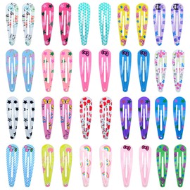 Myynti Women and Girls Metal Printed Design Tik tak Pins Snap Hair Clips Hairpins Barrettes Hair Accessories Multicolor Multi Design 6 Jodi