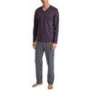 CALIDA Relax Streamline Men's Short Pyjamas 100% Cotton, plum