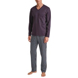 CALIDA Relax Streamline Men's Short Pyjamas 100% Cotton, plum
