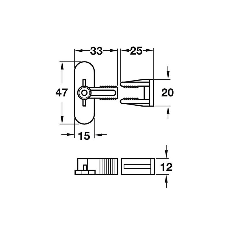 2pk Dummy Drawer Front Connector - Permafix Block Cream White