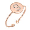 PAVOI 14K Rose Gold Plated Initial Ring Stackable Rings for