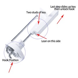 XCHTX Theft Protection Stop Lock Magnetic Key,Magnet Key Metal,Pack of 3