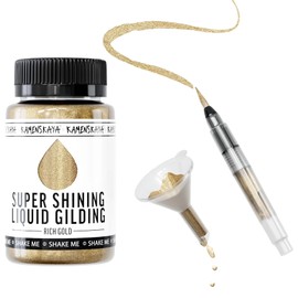 Liquid Gold Leaf Paint - Alcohol Based Fast Drying Rich Gold Liquid Leaf, 3.38 fl oz (100 ml)