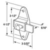 Prime-Line 656-6602 Door Slide Latch Set, 1-1/4 In., Pilaster, Zamak,