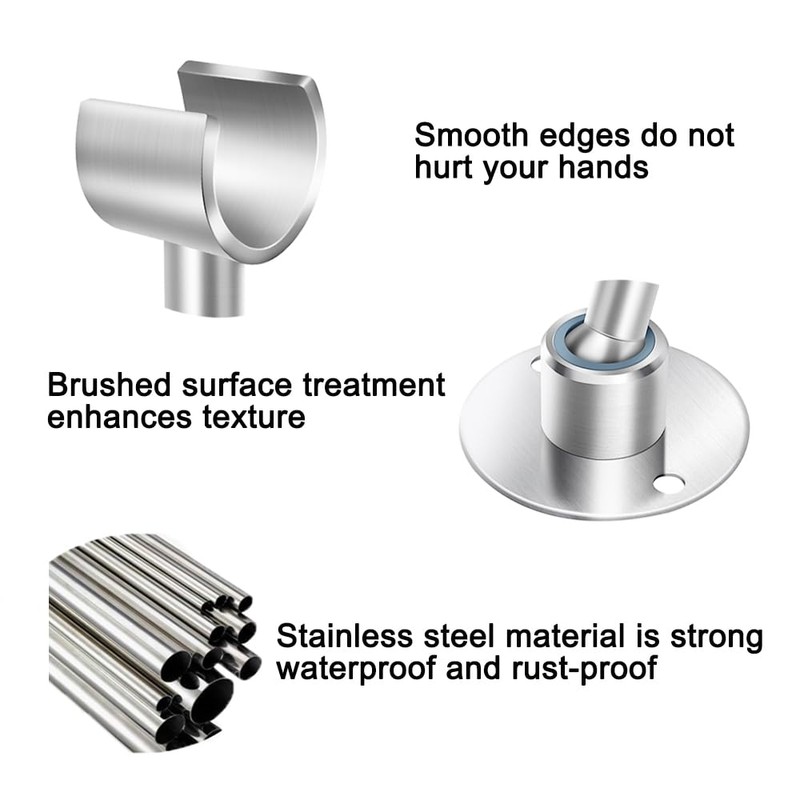 Lokyanwin Shower Head Holder Wall Mount,Stainless Steel Handheld Shower Head