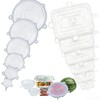 12 pcs Tapas Elásticas de Silicona（6 Redondos Y 6 Cuadrados）,