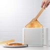 Magnetic Bamboo Toaster Tongs: 100% Natural 8.7” Wood Kitchen Toast