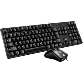 Wireless Keyboard and Mouse Combo, 2.4 GHz USB Receiver, Long Battery Life, Ergonomic Design, Compatible with PC, Laptop, Desktop (Wired)