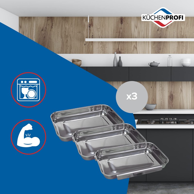 Küchenprofi Stainless Steel Breading Set, No Mess Linking, Overlapping Breading