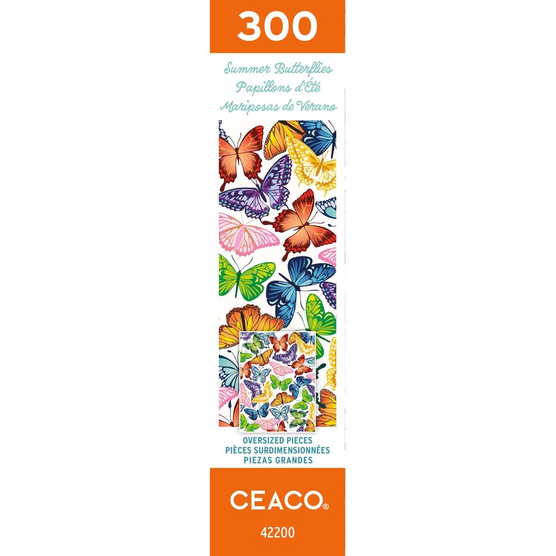 Ceaco - Summer Butterflies - 300 Oversized Piece Jigsaw Puzzle