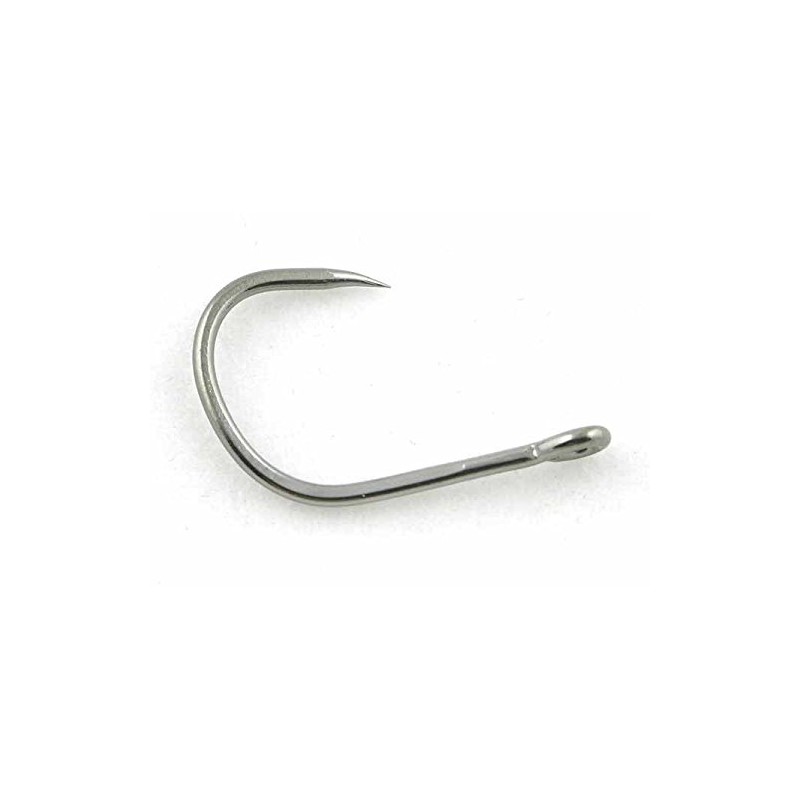25 WIDE GAPE Size 8 eyed BARBLESS carp hooks fishing