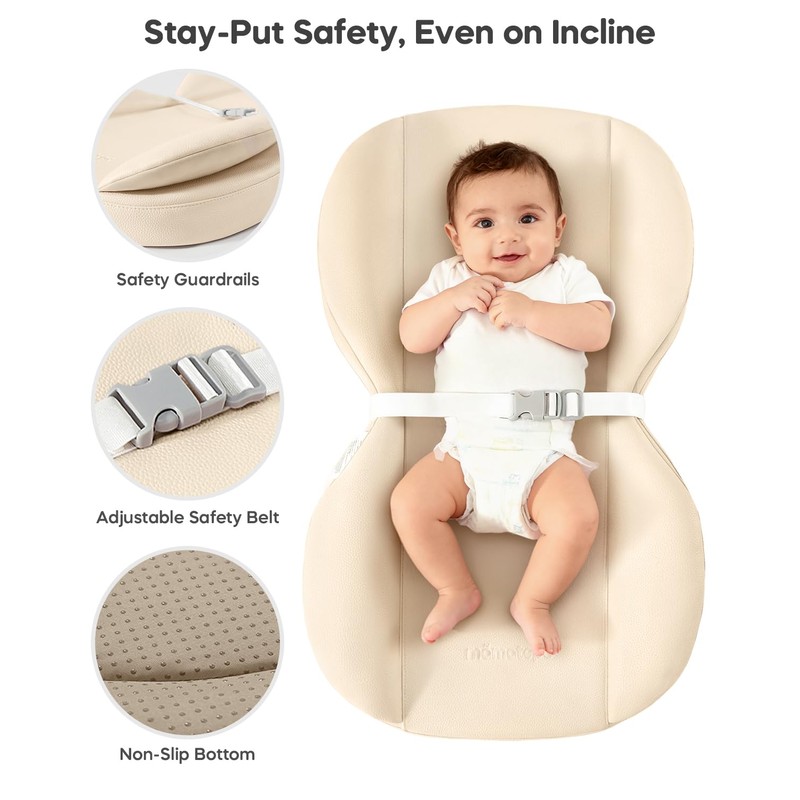 Baby Changing Pad with Waterproof & Wipe-Clean, Non-Slip Foldable PU