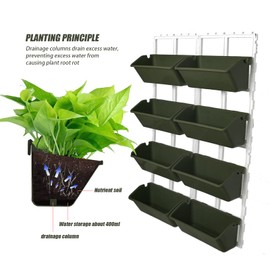 Hanging Pots for Plants Indoor Vertical Garden Wall Planter,Wall Mounted Hanging Planter for Indoor/Outdoor (US Stock)
