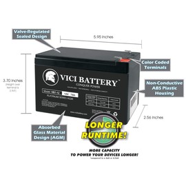 12V 7AH SLA Battery for Tzora Classic, Elite, Lite - VICI Battery brand product