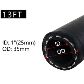 GIAYOGO 1 Inch x 13 Foot Fuel Transfer Hose with 1" Inch Dual NPT Threads Connecter male NPT fittings Compatible with All Electric Fuel Pumps for Dispensing Diesel Fuel,Gasoline,Kerosene Biodiesel