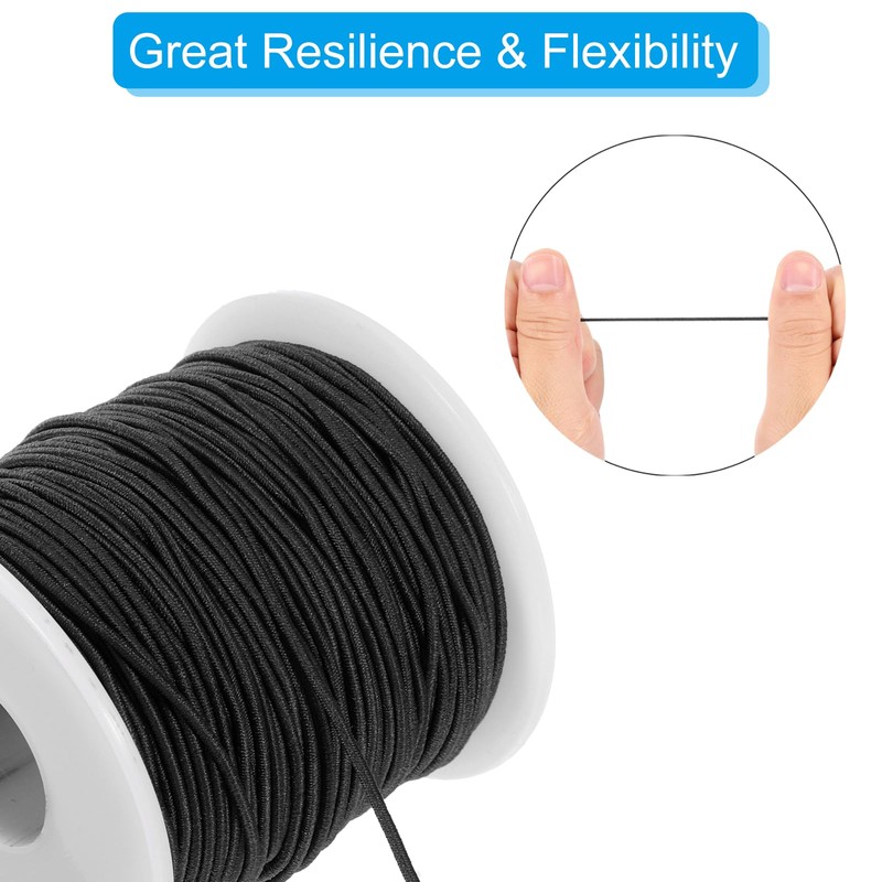 sourcing map 1.5mm Elastic String Cord Elastic Thread Beading String