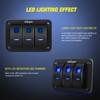 Nilight 90017C 3 Gang Aluminum Panel Toggle Dash 5 Pin