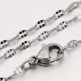 Unbranded Stainless Steel Cable Chain Necklace 18" - 3mm - Choose Your Quantity!