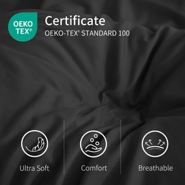 Bulk Full Flat Sheets Only, 6 Pack Quick Sort Top Bed Sheet, Color-Coded Label Threads, Wrinkle-Free Shrinkage Durable Microfiber Hotel Motel Airb&bs Essentials for Hosts (81"x96",Black)