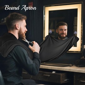 Linkax Birthday Gifts for Men Dad, Linkax Beard Brush for Men Beard Grooming Care Kit with Brush Comb Apron Scissors Nail Clippers Manicure Set, Boyfriend Husband Grandad Step Dad Gifts from Daughter Son