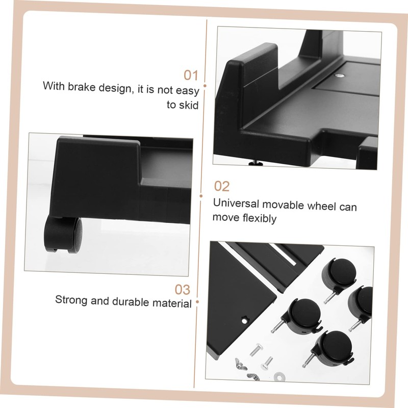 Operitacx Computer Host Holder Tower Desktop Computer CPU Cart Stand