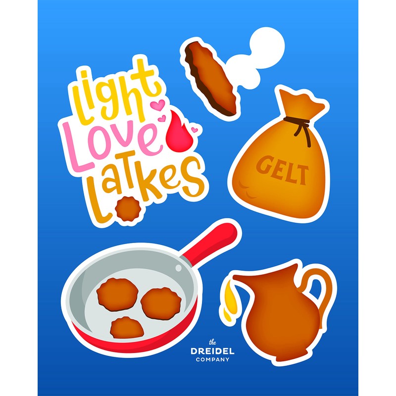 Large Hanukkah Window Clings Decals, Chanukah Theme Clings Decorations (48