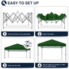 COOSHADE Durable Easy Pop Up Canopy Tent 10x10Ft, Forest Green