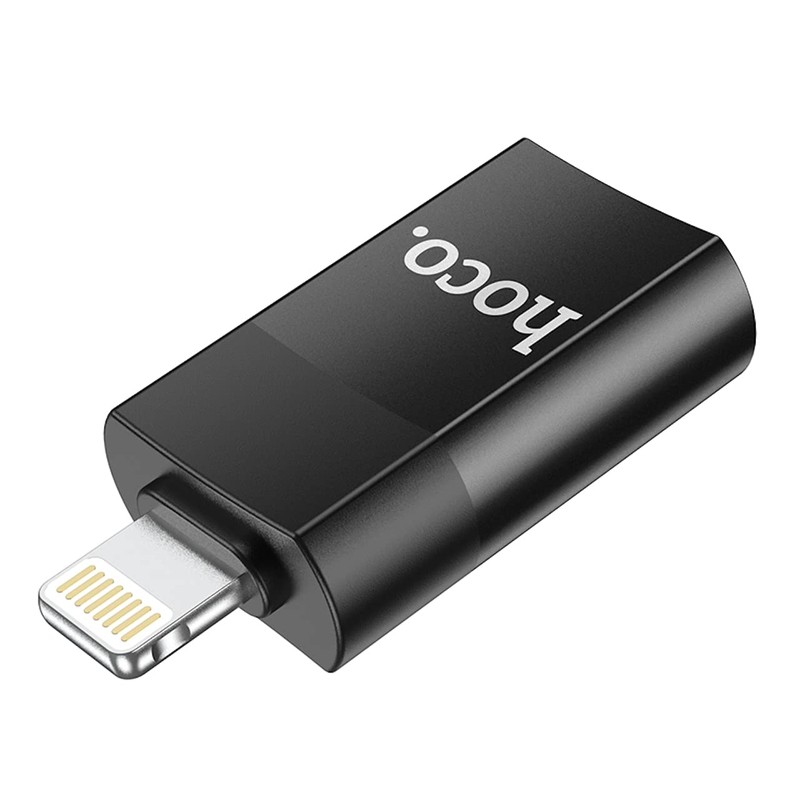 Hoco UA17 Lightning to USB-A OTG Adapter, Black