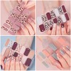 Calcomanías uñas esmalte pegatina, 8 Hojas envoltura completa 3D calcomanías