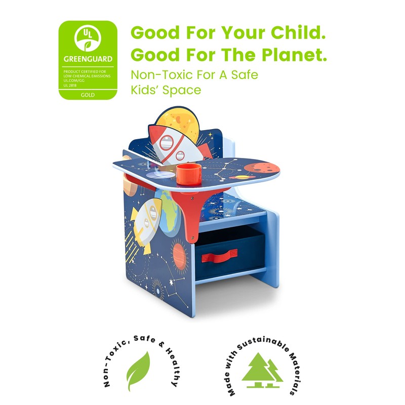 Delta Children Space Adventures Chair Desk with Storage Bin -