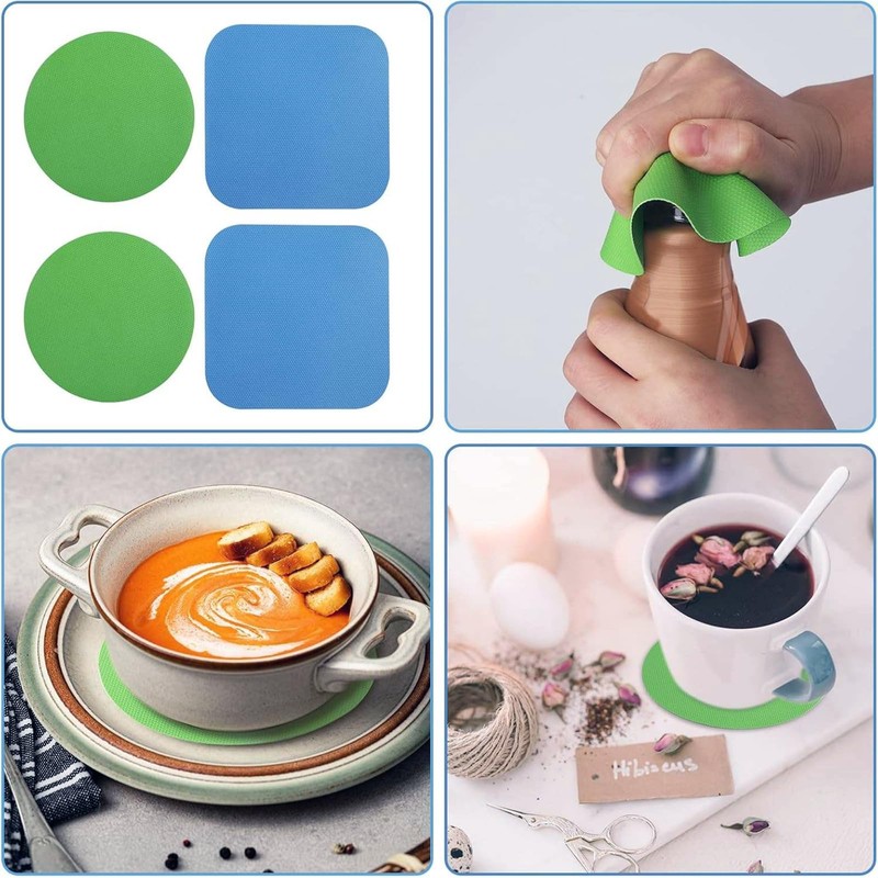 6 Pcs Jar Opener Gripper Pad, Silicone Multi-Function Anti-Slip Heat