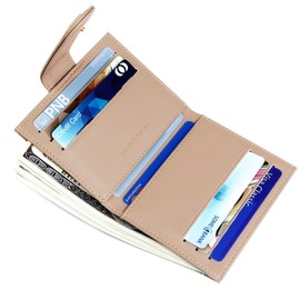 Badiya Small Wallets for Women Bifold Multi Card Case Wallet Slim Credit Card Holder with Zipper Coin Purse