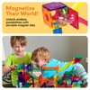 PicassoTiles 50pcs Magnetic Tiles Marble Run for Kids Race Track