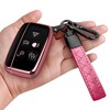 Sindeda for Land Rover Key Fob Cover with Keychain Soft
