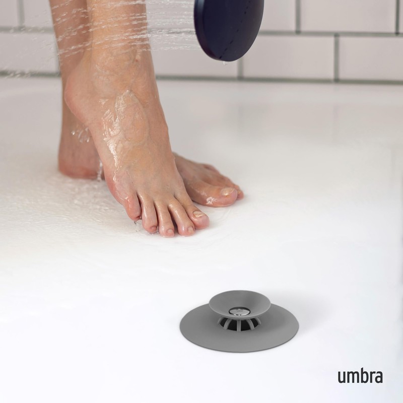 Umbra Flex Drain Stop/Hair Catcher, Grey